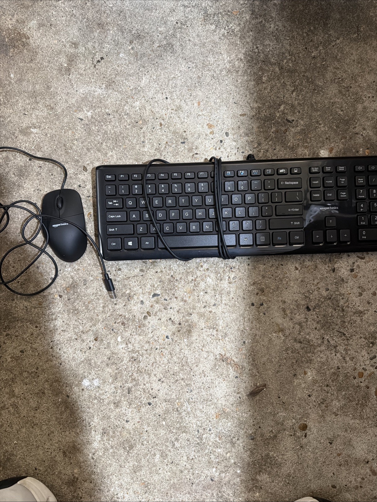 Amazon Basics USB Wired Keyboard and Mouse Bundle Pack