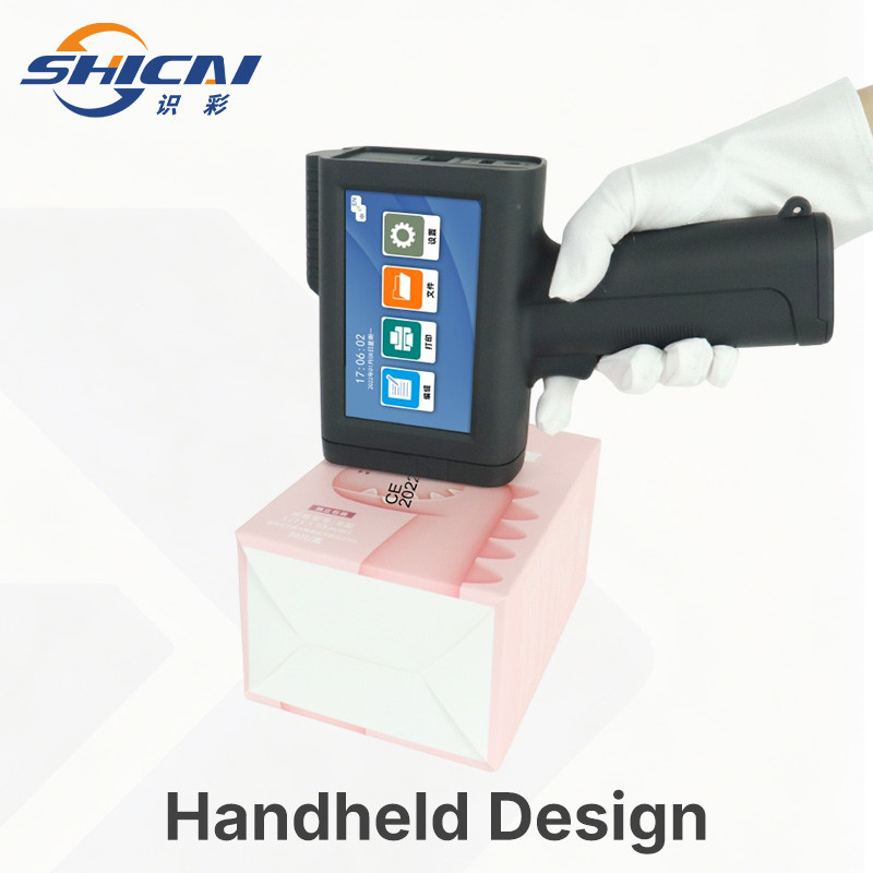12.7MM Handheld TIJ Printer 600DPI for Production Date Logo QR Barcode