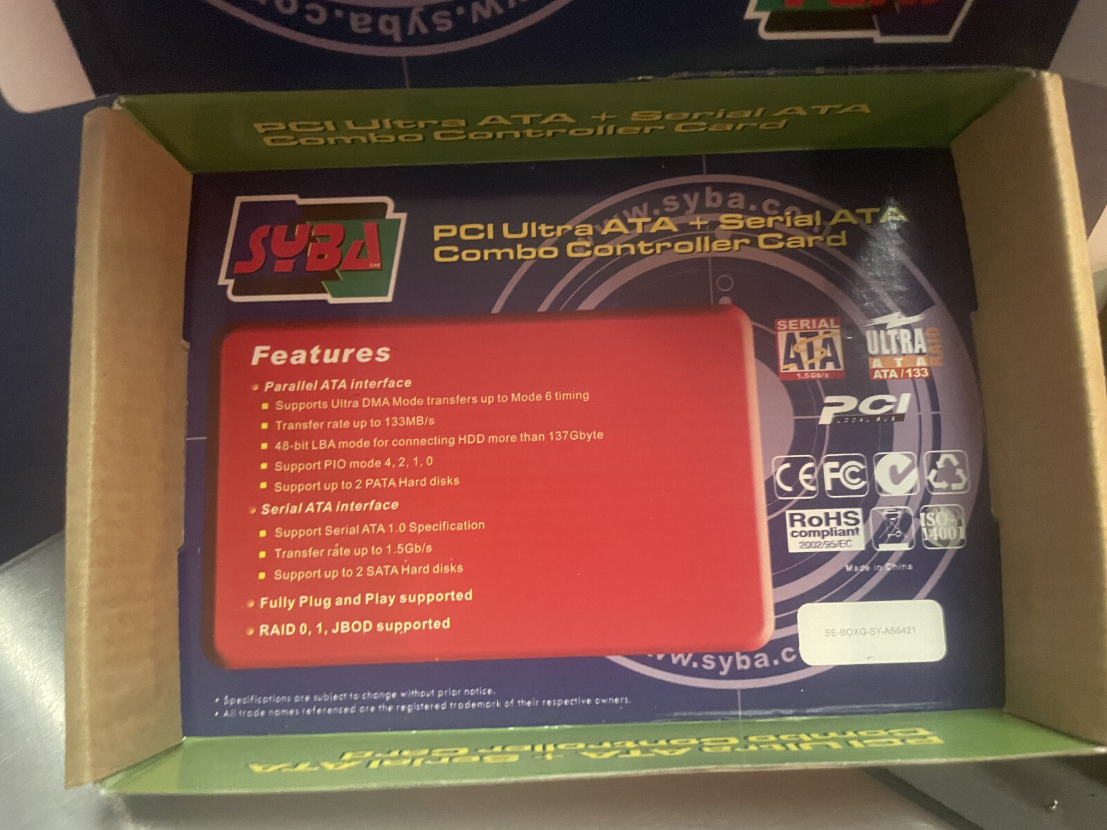 syba combo controller card sd-pex 40044