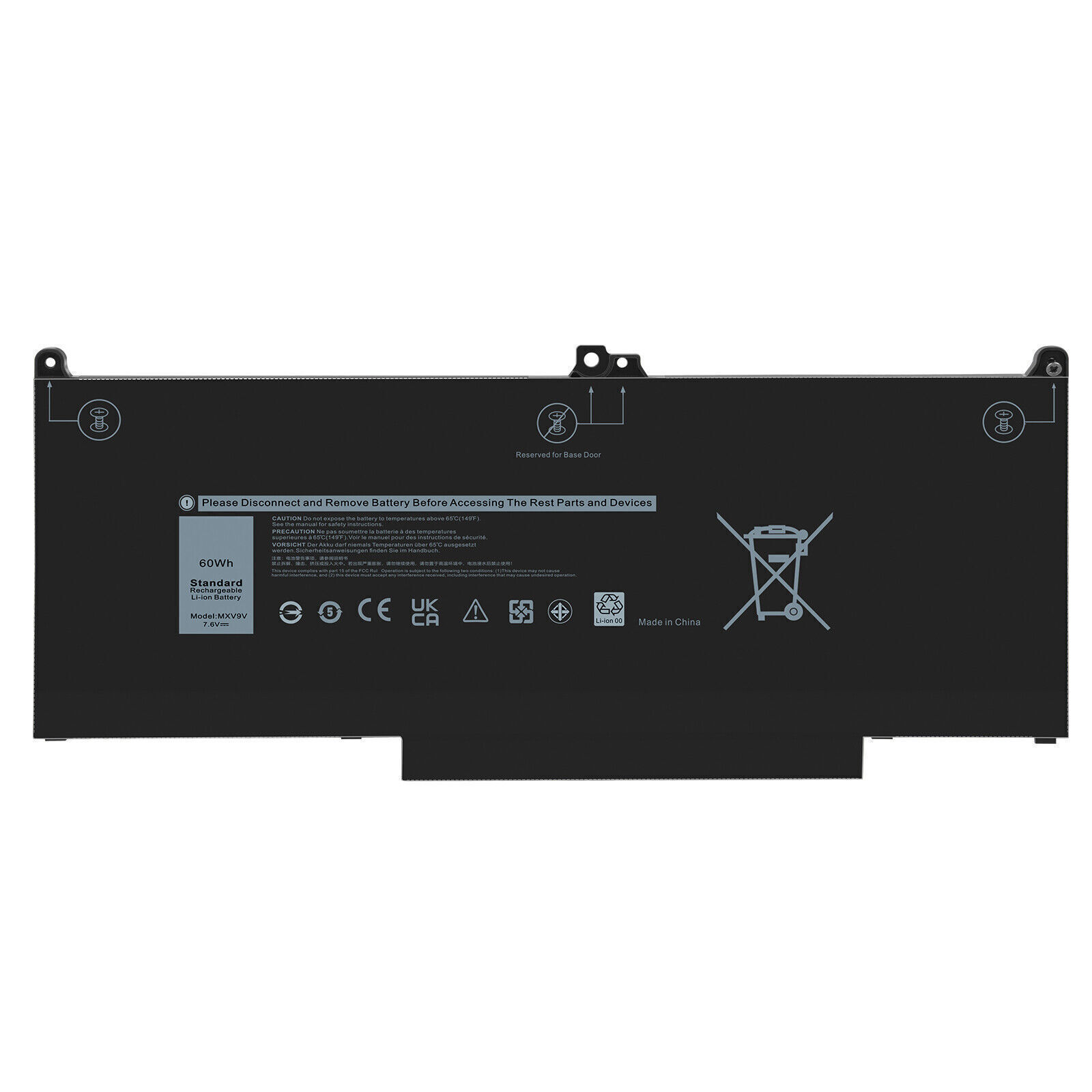 MXV9V Battery For Dell Latitude 5300 5310 7300 7400 E5300 E7300 E7400 7.6V 60Wh