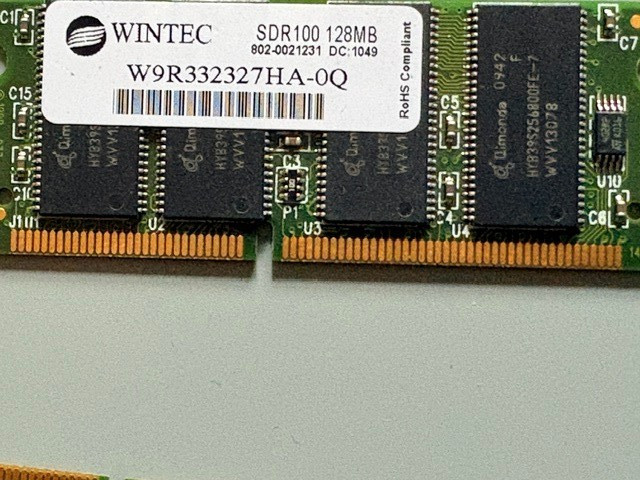 VINTAGE Wintec 128MB PC100 SDR SDRAM 168-Pin Desktop DIMM Memory RAM