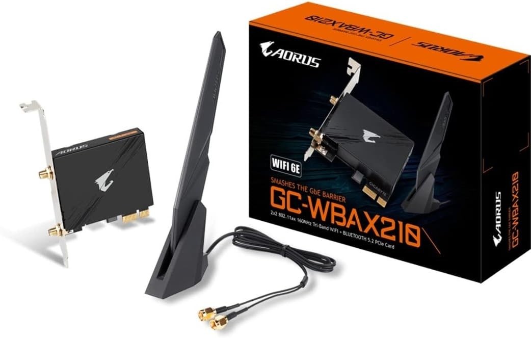 GIGABYTE AORUS GC-WBAX210 (rev. 1.0) Tri-Band Wi-Fi PCI-E Network Interface Card