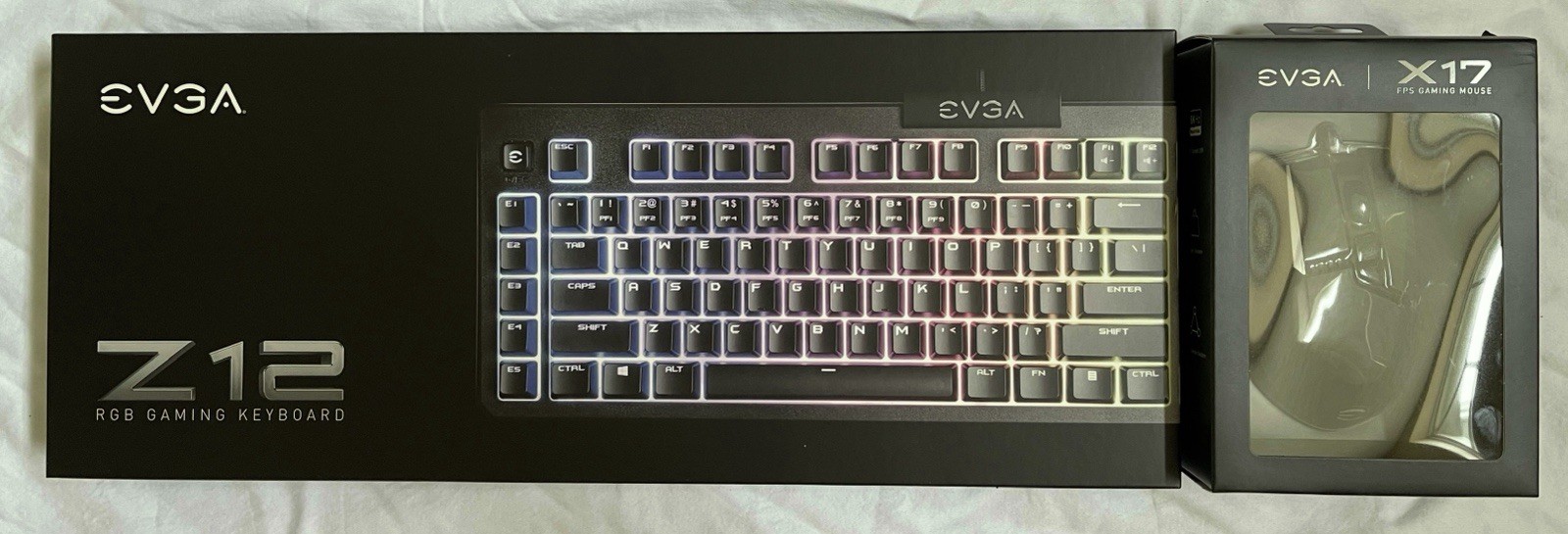 Brand New EVGA Z12 RGB Gaming Keyboard & X17 Gaming Mouse BUNDLE - SEALED