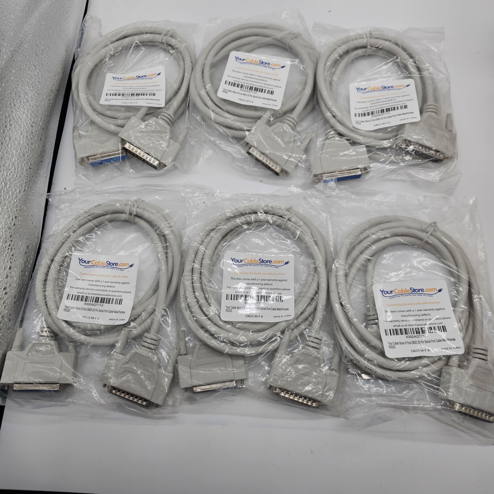 6 DB25 DB 25 6 ft 25-Pin Male Female M/F Parallel Cable Extension Cord