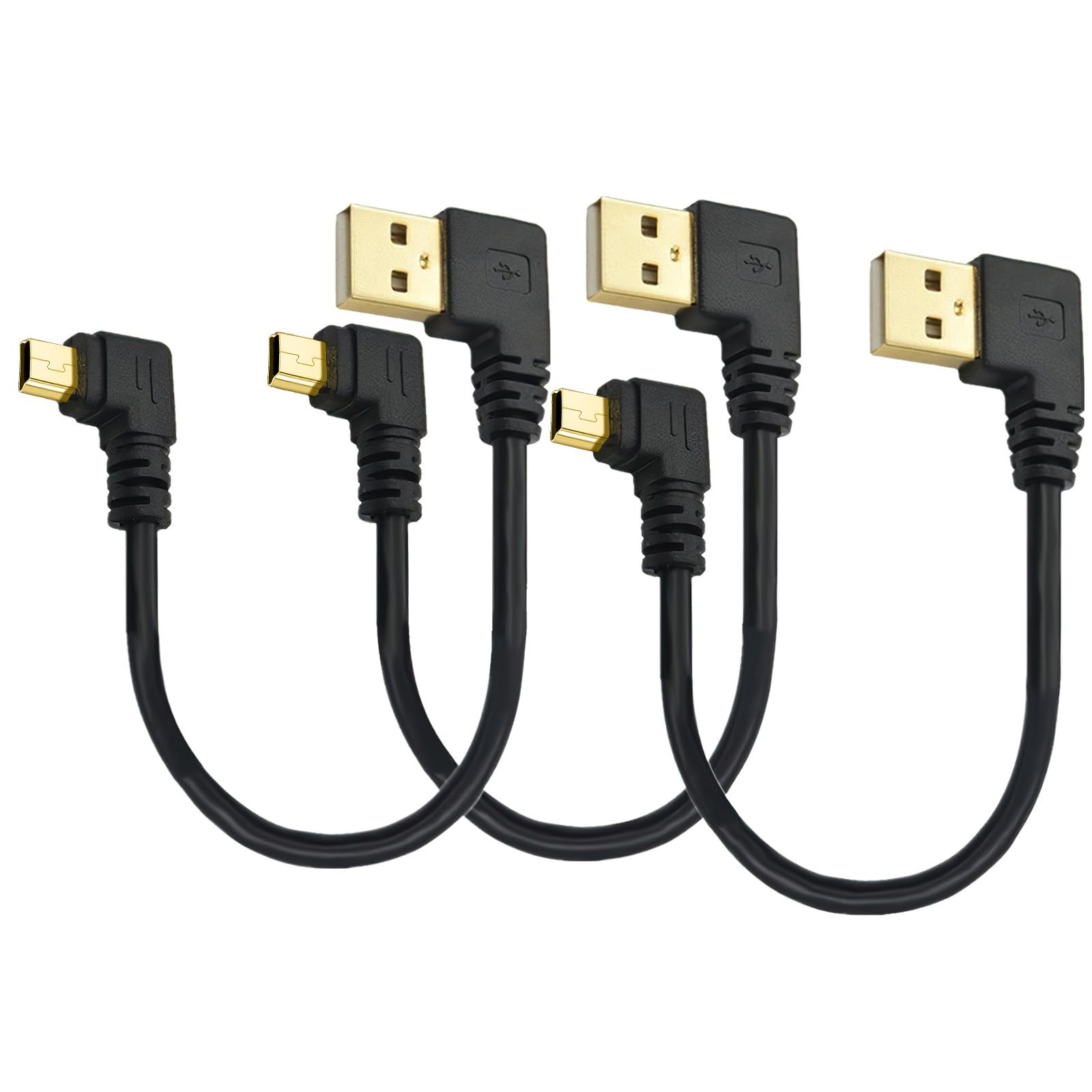 Herfair Dash Cam Cable Right Angle USB to Mini Power mini 5p 
