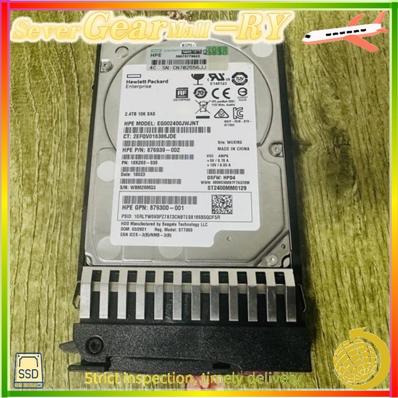 New Q2R41A P00441-001 for HPE MSA 2.4TB 12G SAS 10K 2.5" ENT HDD Hard Drive