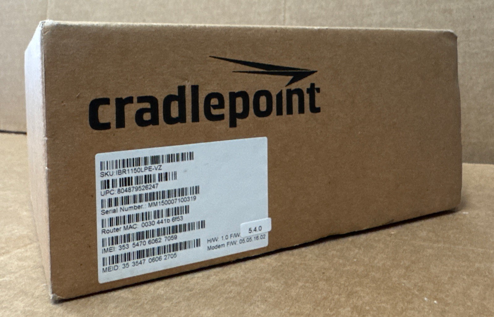 CRADLEPOINT IBR1150LPE-VZ 4G LTE ROUTER VERIZION