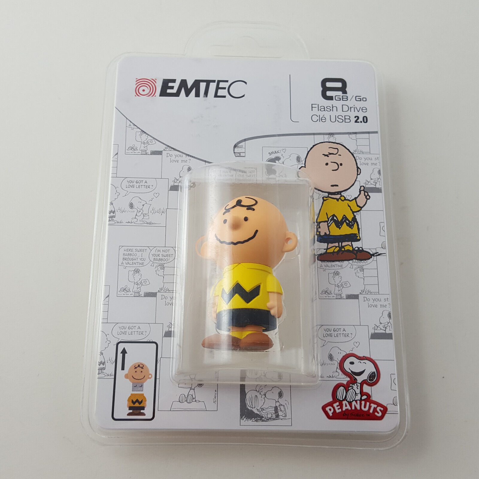 NEW Emtec 3D Peanuts Snoopy Charlie Brown Character 8GB USB 2.0 Flash Drive New 