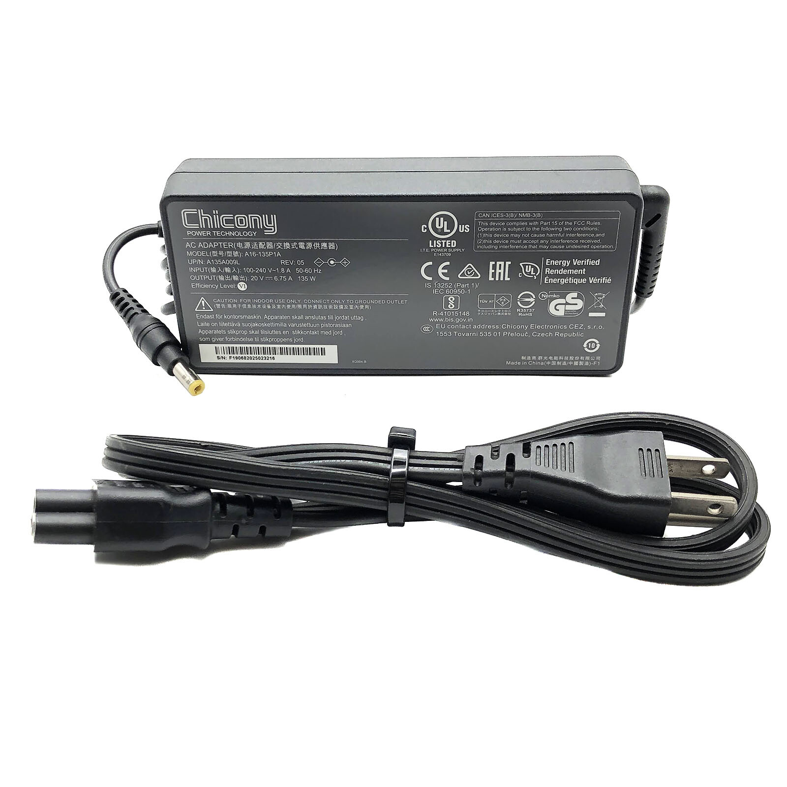 Original Chicony AC Adapter for Anker Power Expand 13-in-1 USB-C Dock A8392