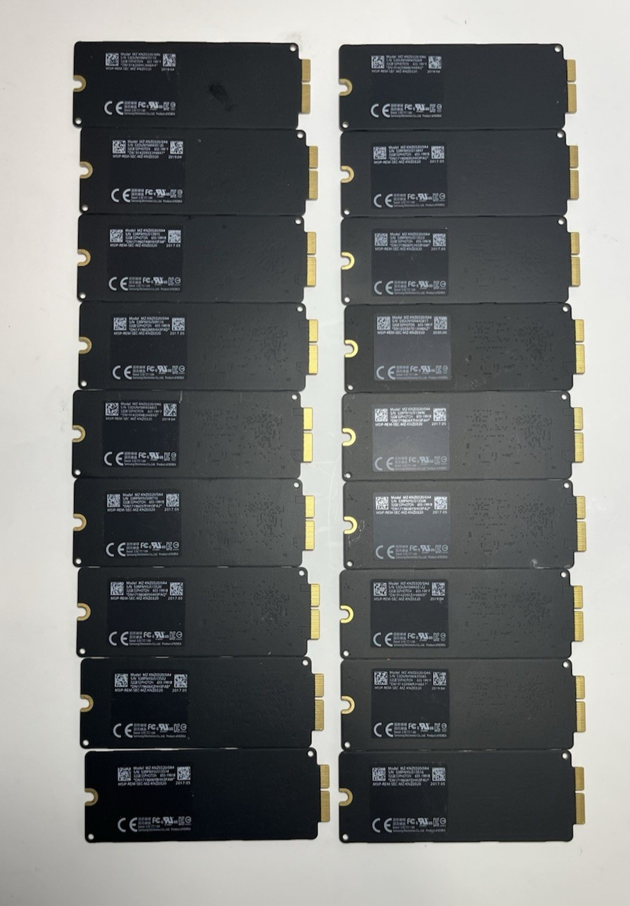 LOT OF 18 Apple Samsung 32GB SSPHOTON SSD SOLID STATE DRIVE MZ-KNZ0320/0A4