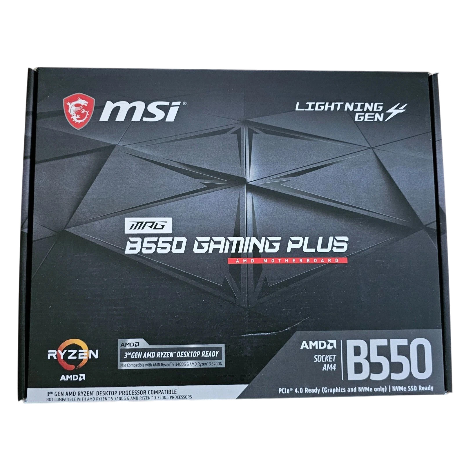 MSI MPG B550 Motherboard Gaming Plus AM4 AMD B550 PCIe 4.0 ATX Open Box