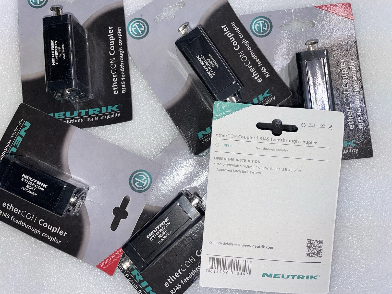 Neutrik NE8FF Adapter etherCON CAT5 Cable to Cable