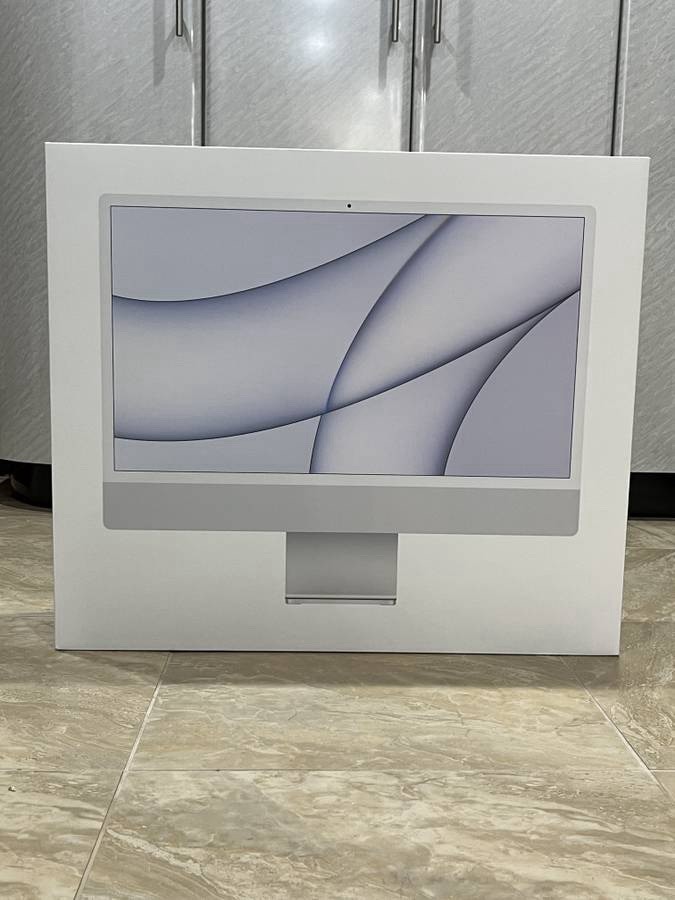 Apple iMac 24" (256GB SSD, Apple M1, 3.20GHz, 8GB, 7-Core GPU) Silver -...