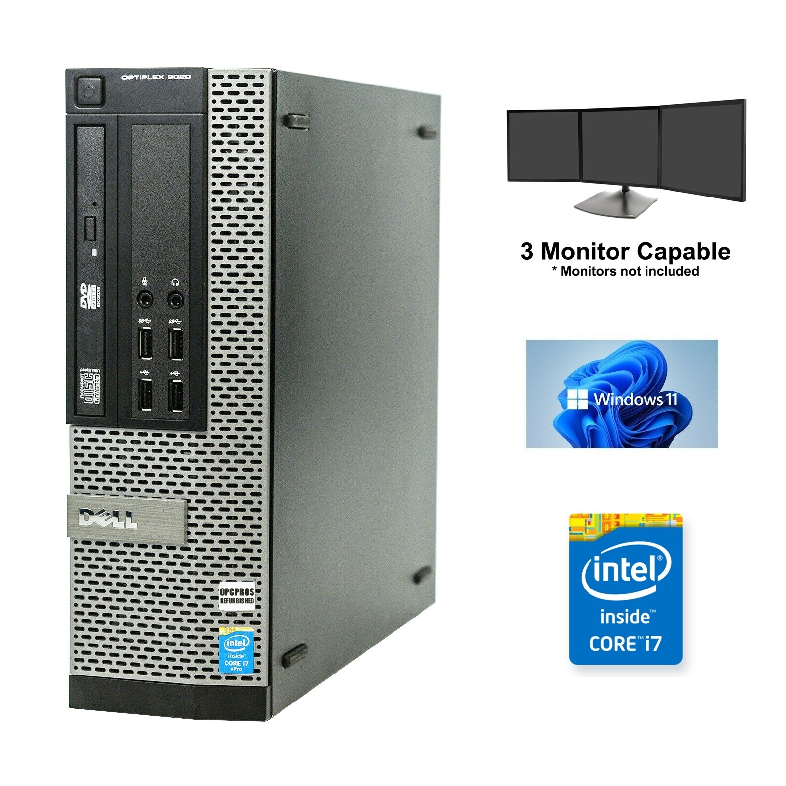 Dell OptiPlex 9020 SFF Core i7 16GB Ram 240 SSD Windows 11 Computer Desktop WIFI