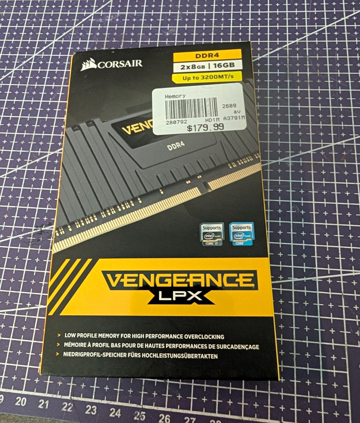 Corsair Vengeance LPX 16GB (2x8GB) DDR4-3200 DIMM 288-Pin CMK16GX4M2E3200C16