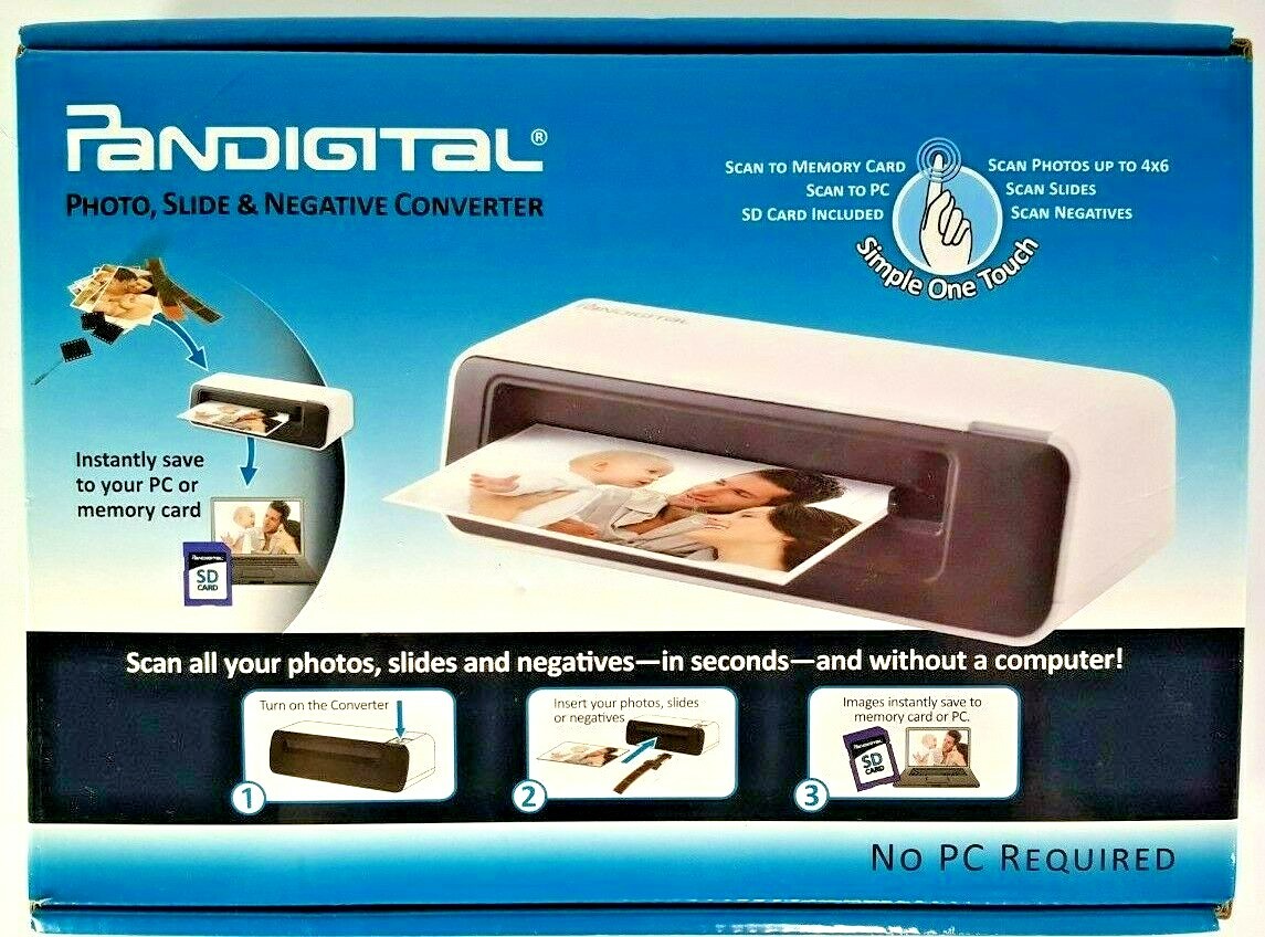 Pandigital One-Touch PANSCN05 4x6 Photo, Slide & Negative No PC Required