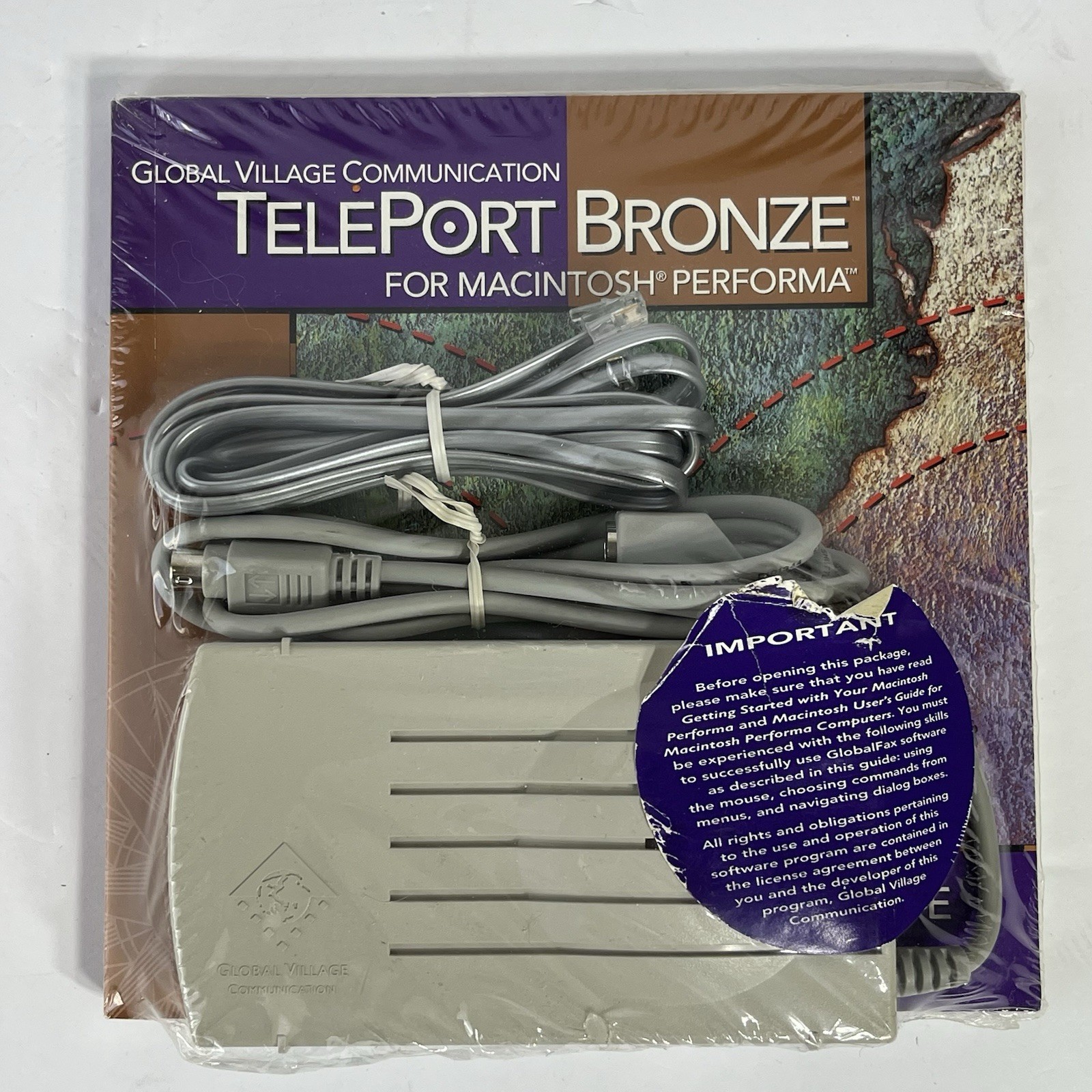 Global Village Communication Teleport Bronze Fax Modem Mac Performa Macintosh