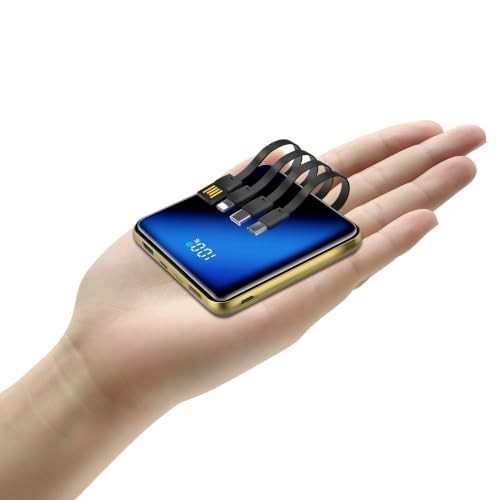 10000mAh Solar Power Bank 22.5W Fast Charging USB-C LED Display for Cell Phone