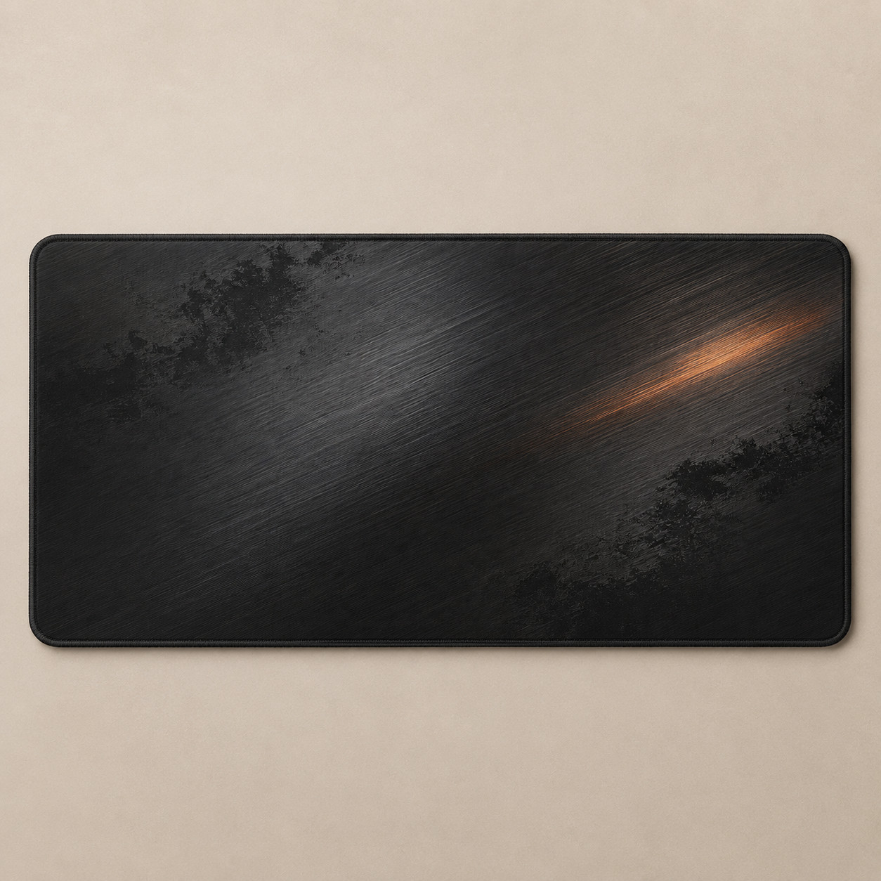 Brushed Steel Mono Gaming Mouse Pad Desk Mat 36x18