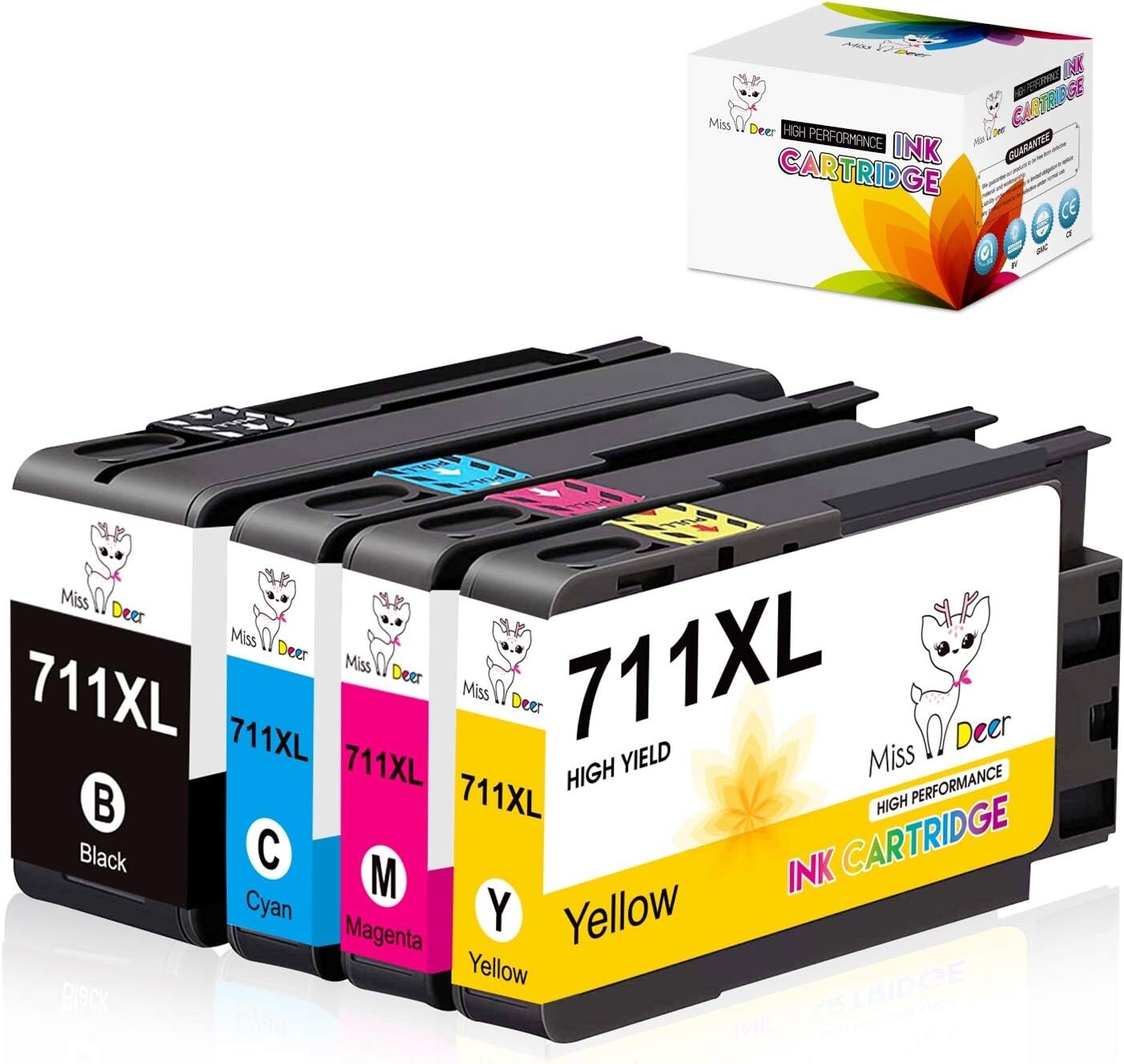Miss Deer 711Xl Ink Cartridges Replacement For Hp 711 711Xl Ink,work For Hp Desi