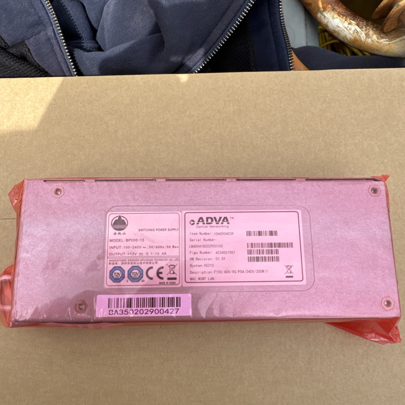 ADVA BP200-13 1040904039 AC Power Supply New Sealed