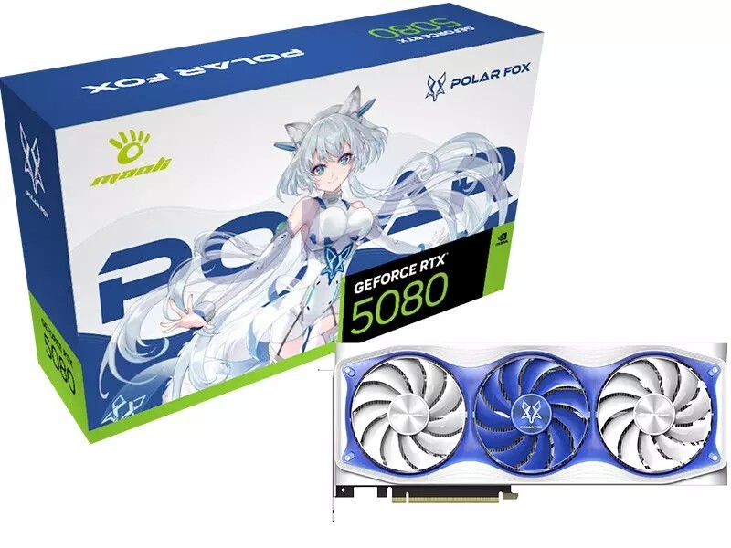 Manli GeForce RTX 5080 Palor Fox OC 16GB GDDR7 Graphics card Full 4K Gaming