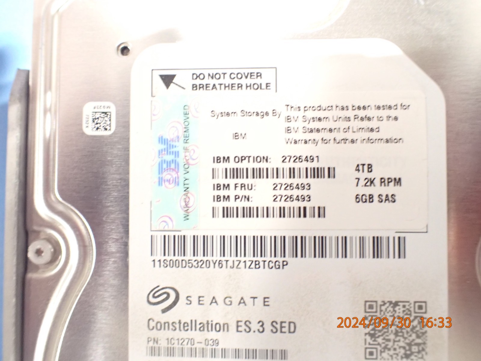 IBM 2726493 4TB 7.2K RPM 6GB SAS HDD Internal Hard Disk Drives