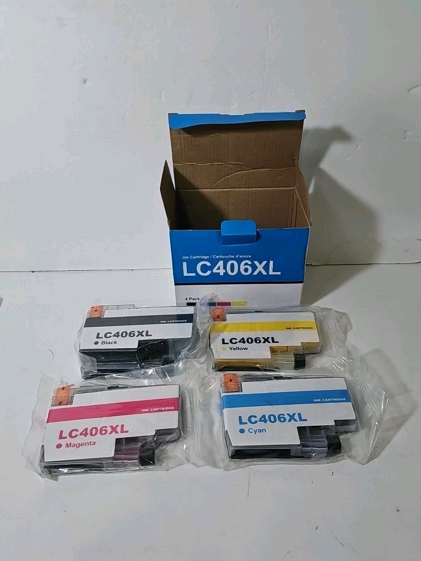 Brand New Aftermarket LC406XL Ink Cartridges. Extra Capacity For Brother Inkjet.