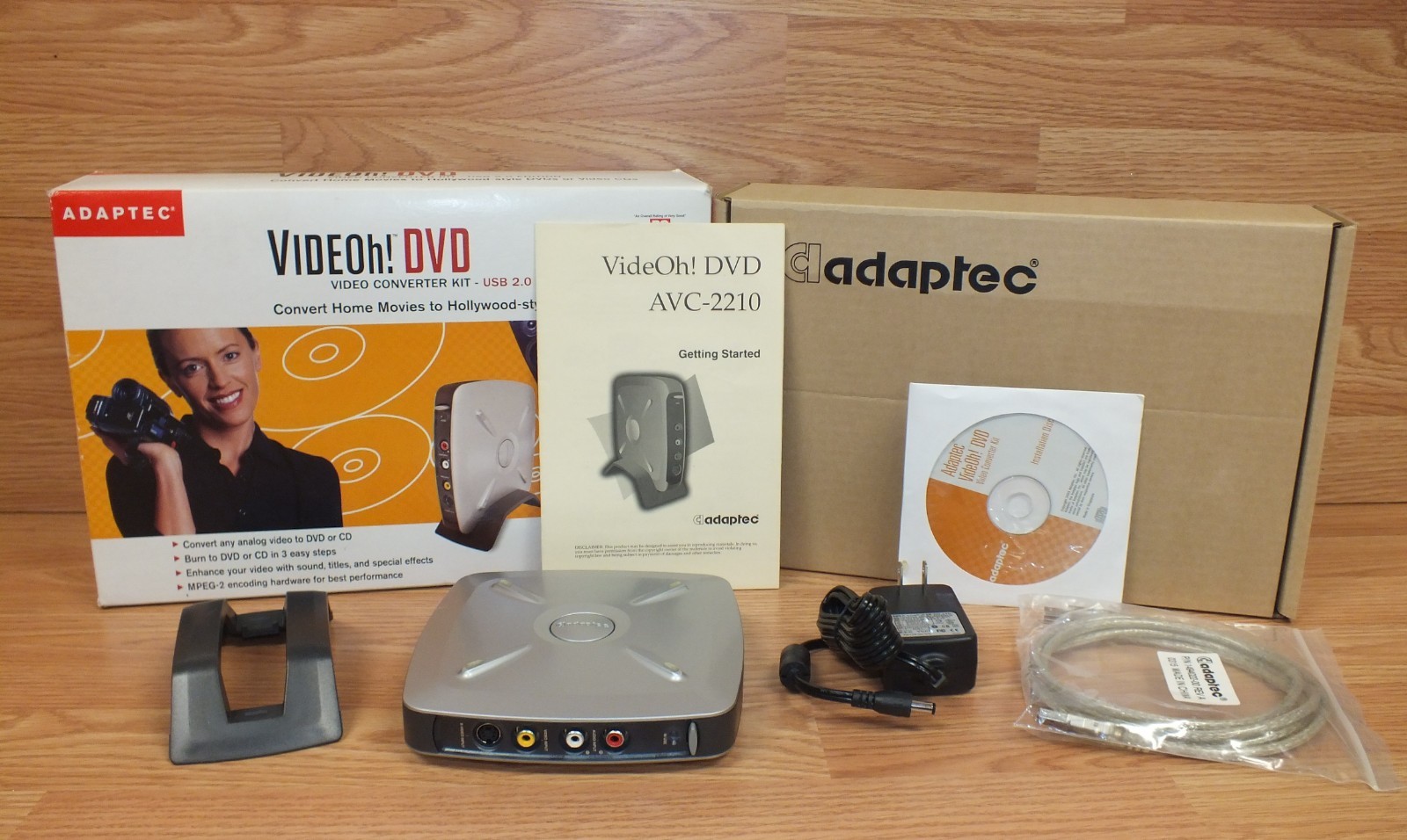 Genuine Adaptec Videoh DVD (AVC-2210) Video Converter Kit USB 2.0 Edition *READ