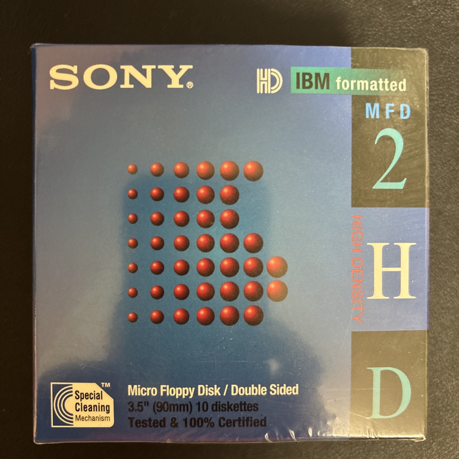 Sony 10MFD2HDCF 2HD 3.5-Inch IBM Formatted Floppy Disks 1 Boxes (10-Pack) Sealed