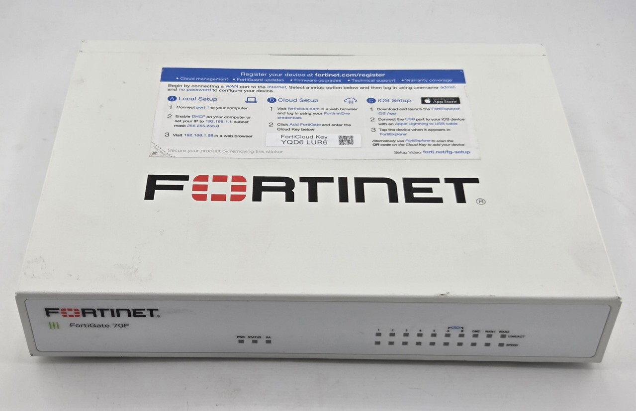 FORTINET FG-70F FORTIGATE 70F FIREWALL 9 PORTS SD-WAN - PARTS
