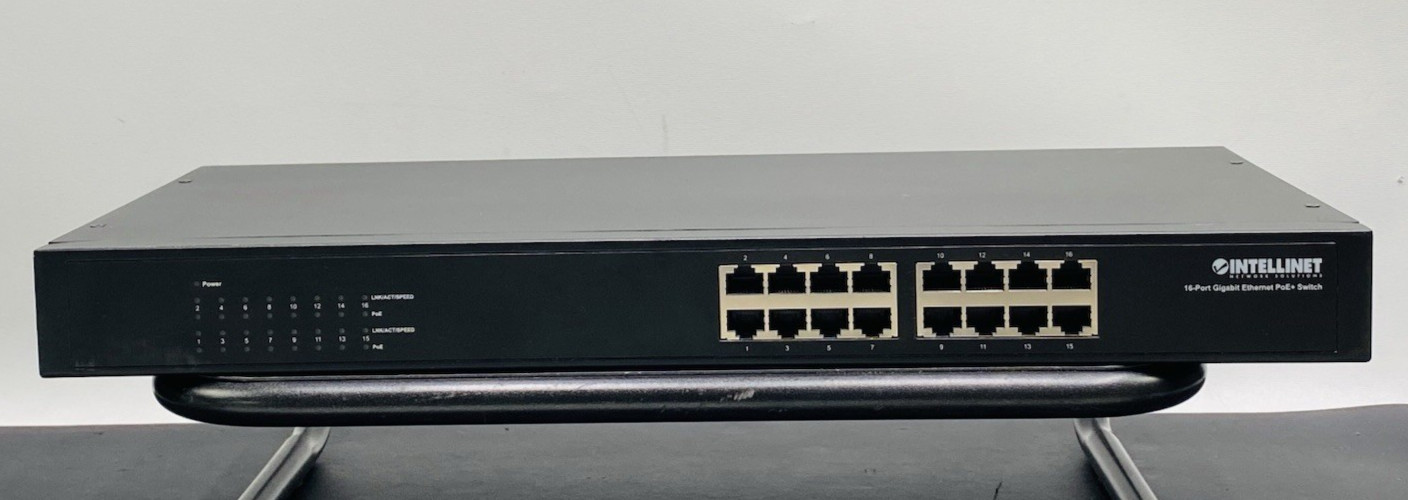INTELLINET 560993, 16-Port Gigabit Ethernet PoE+ Switch 220watt, IPS-16G-220W