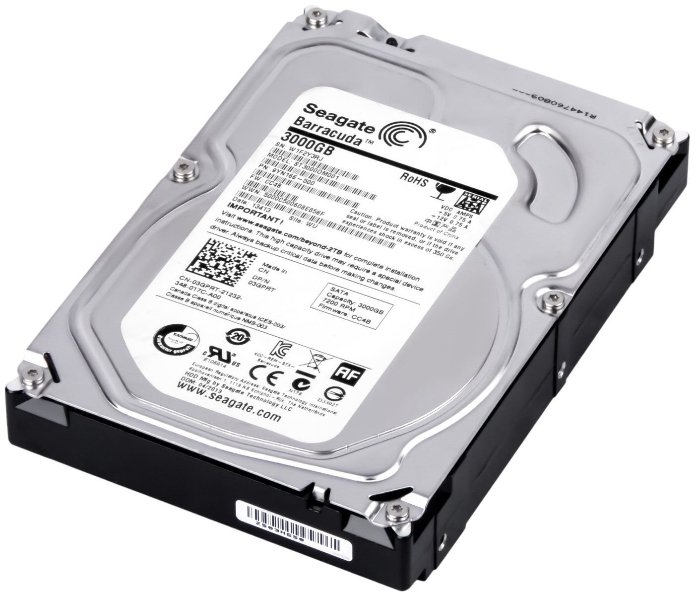 HARD DRIVE DELL 03GPRT ST3000DM001 3TB 7.2K 64MB SATA III 3.5'' 