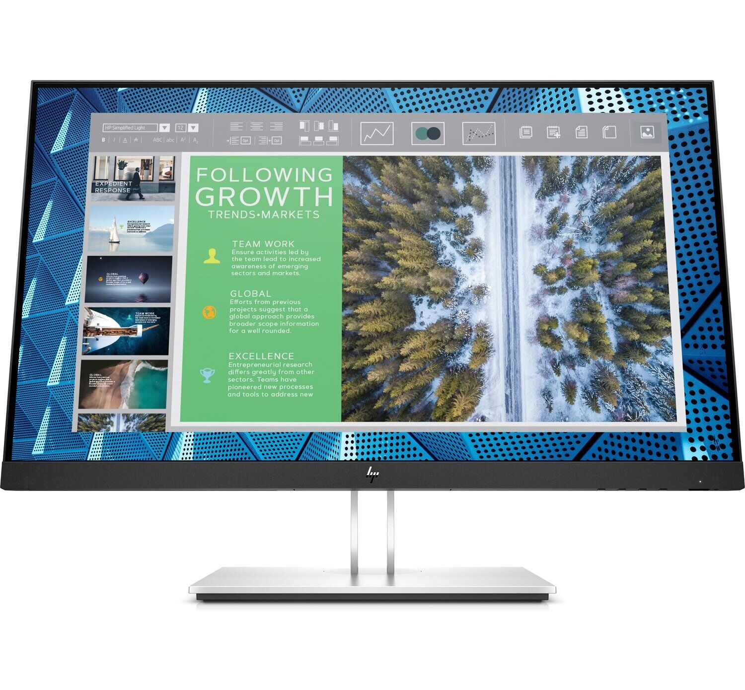 HP E24q G4 23.8 Inch QHD Desktop Monitor 60Hz 4ms IPS Tilt Swivel Pivot 9VG12AA