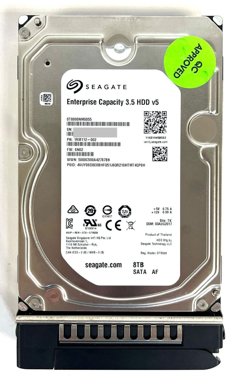 Seagate Enterprise 8TB 3.5" SATA 6Gb/s Hard Drive | ST8000NM0055 1RM112-002