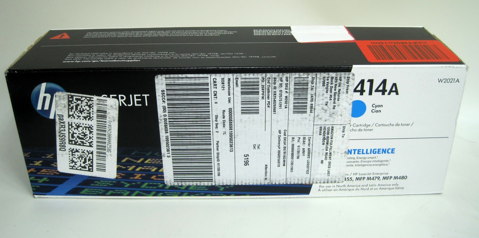 Genuine HP 414A Cyan Original LaserJet Toner Cartridge W2021A 