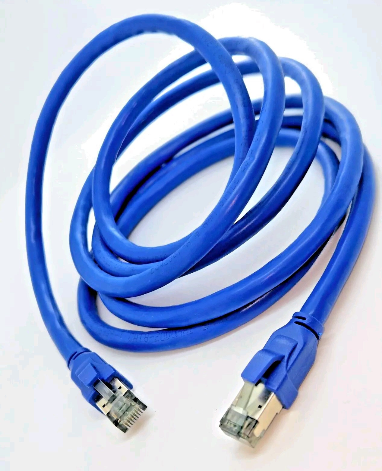 50Ft CAT8 Shielded Ethernet Cable Super Speed 40Gbps 2000Mhz Blue Color