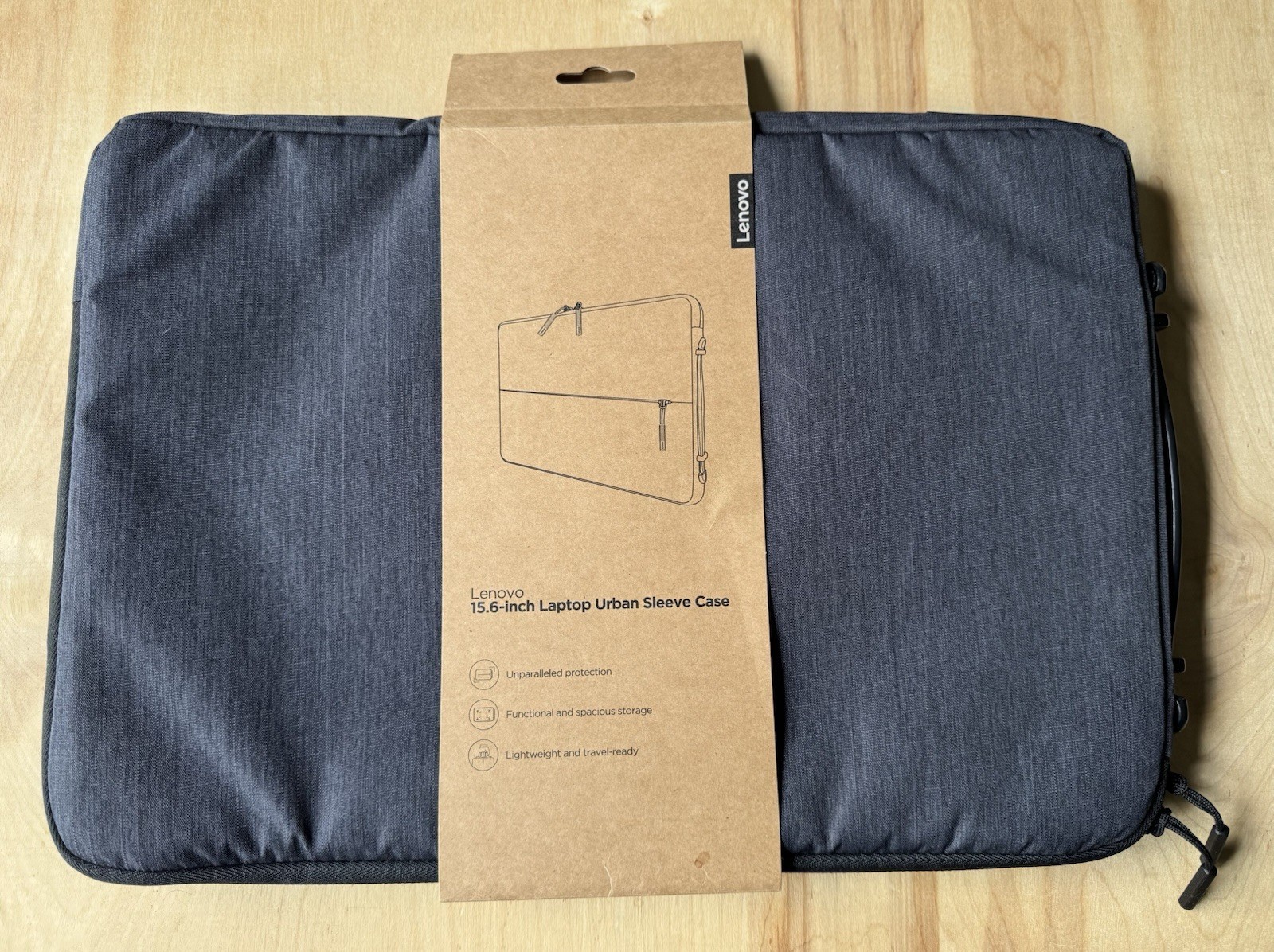 Lenovo Urban 15.6" Laptop Sleeve - Charcoal Gray w/ Bumpers - 