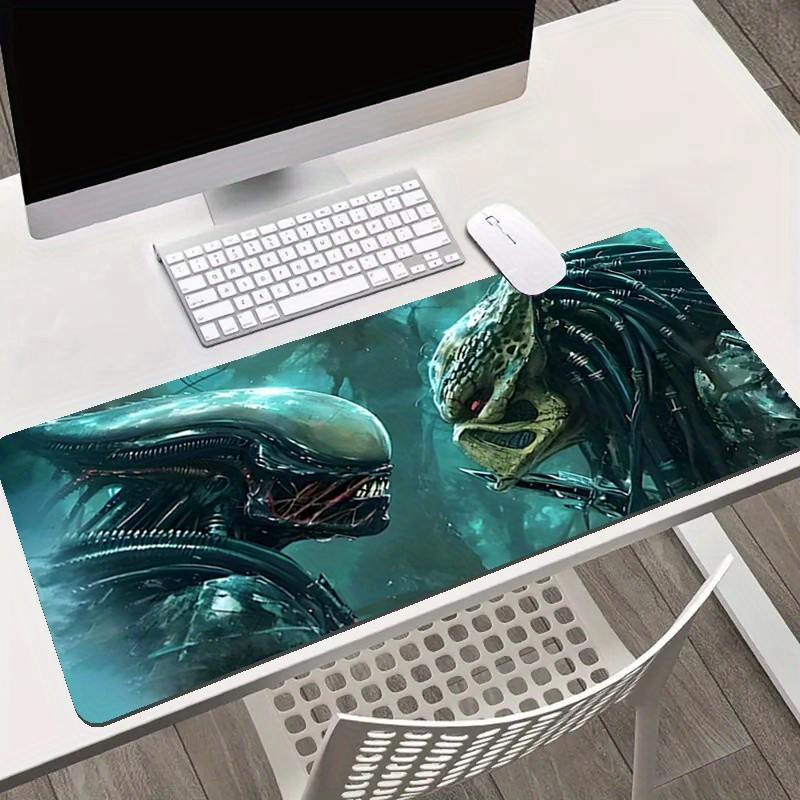 1pc Alien Vs Predator Themed Gaming Mouse Pad, Trendy Desk Accessory for Daily