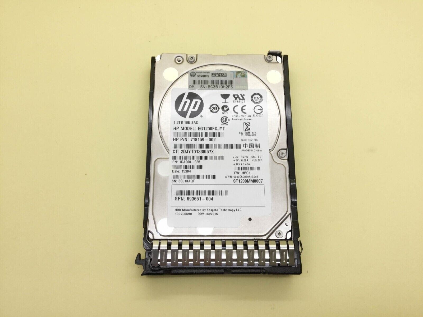 FOR HP 718162-B21 718292-001 768788-004 1.2TB 6G 10K 2.5" SAS HDD HARD DRIVE
