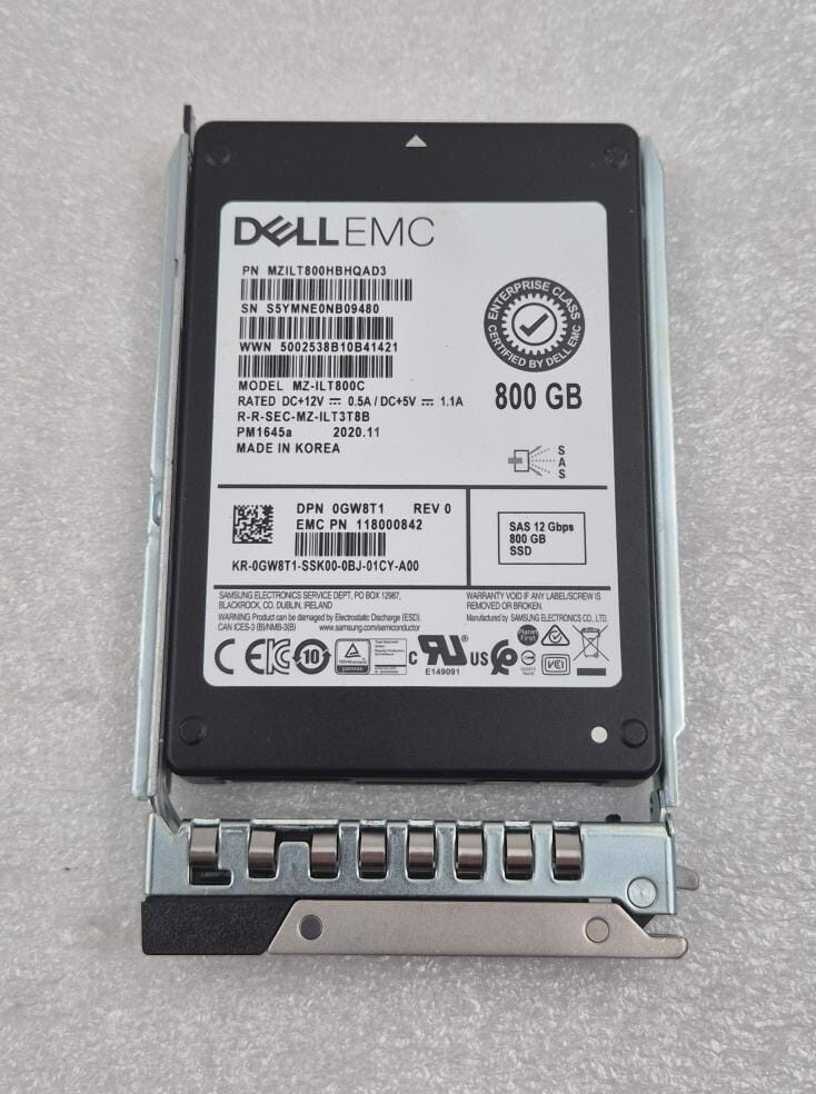 PM1645A for Dell 3TCV6 1.6TB SAS 12Gb/s Mixed Use 2.5in SSD MZ-ILT1T6C w/ Gen14
