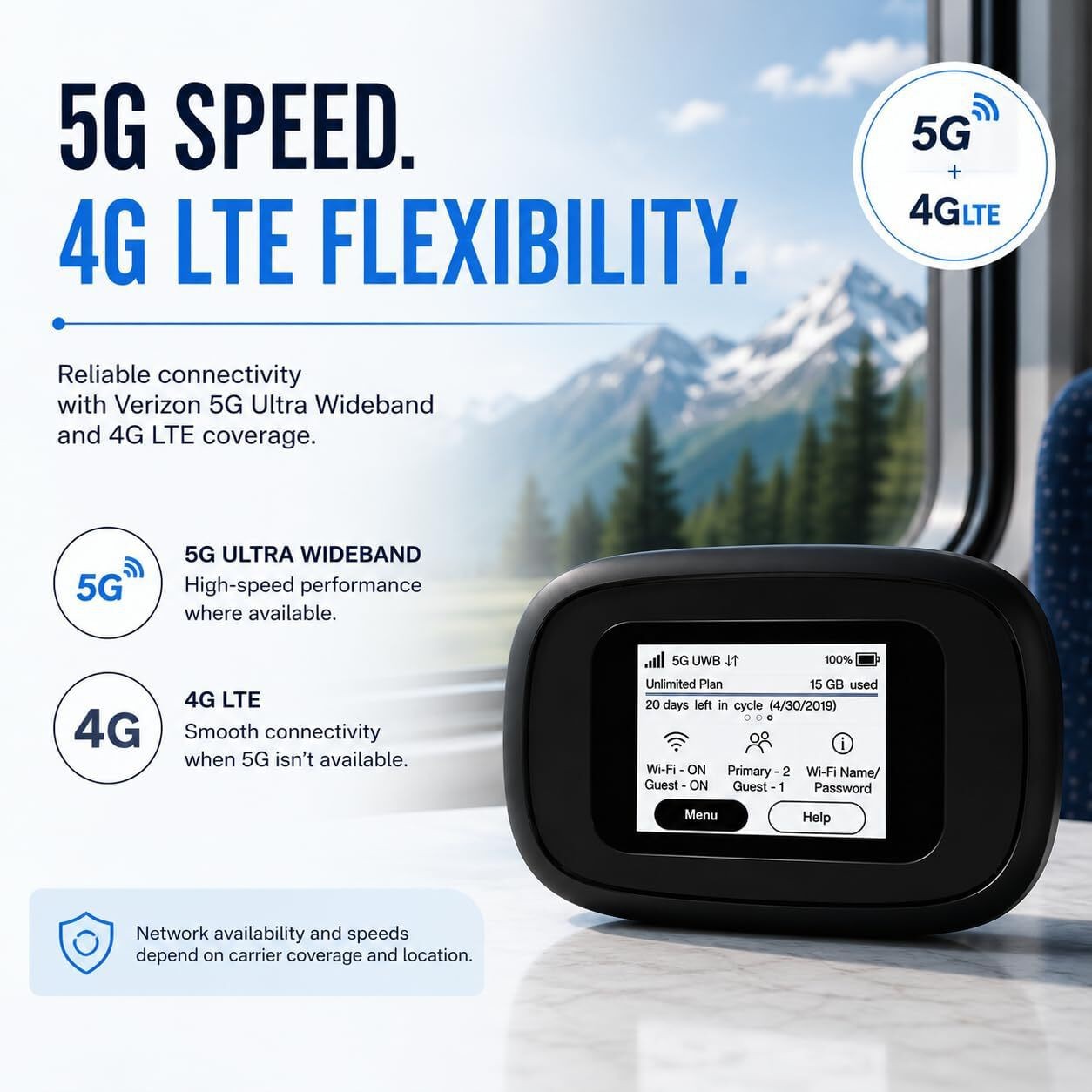 Inseego MiFi M1000 5G Hotspot (M1000) Verizon Black - Excellent