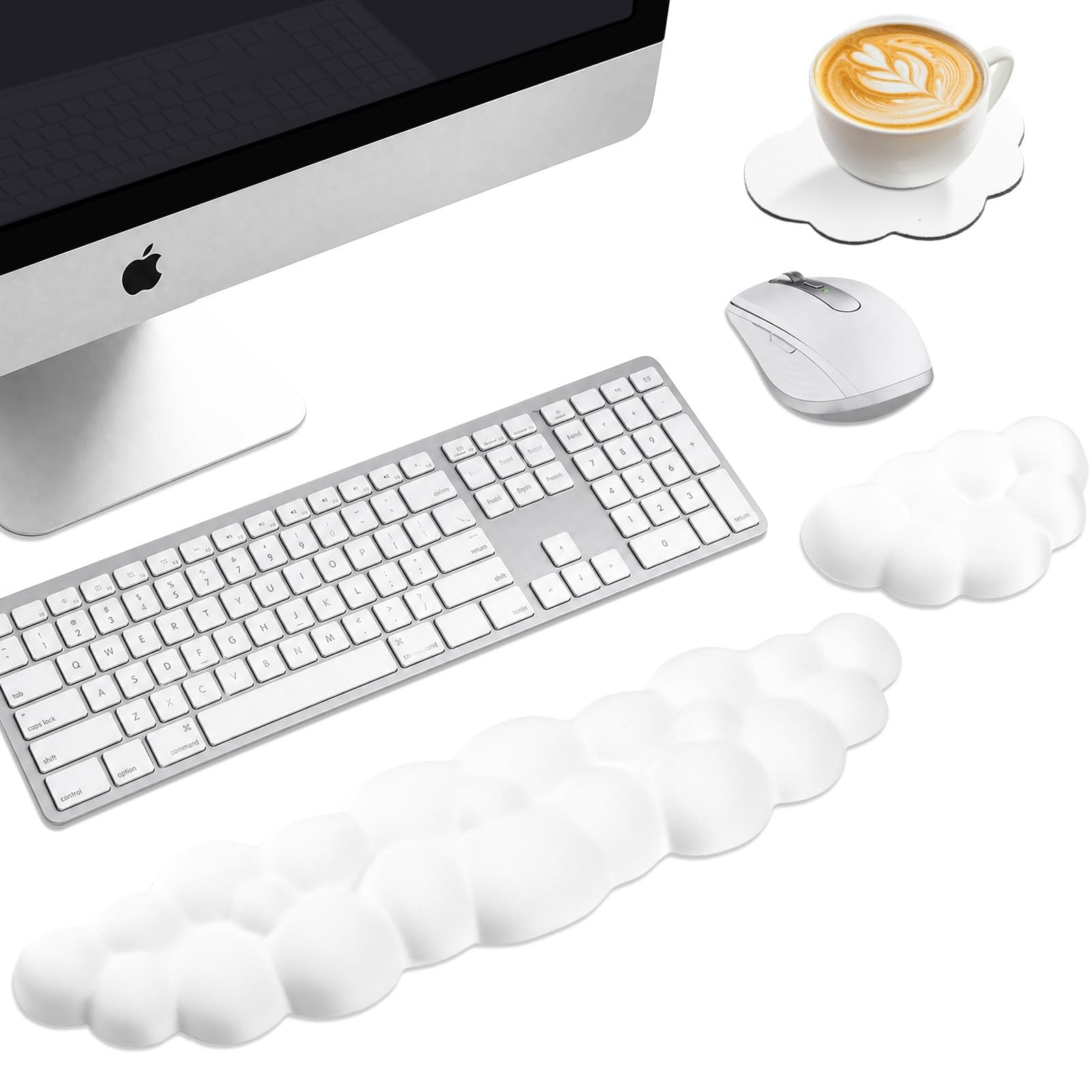 Yuhijoy Cloud Keyboard Wrist Rest, White