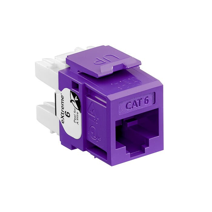 Leviton 61110-RP6 Extreme Category 6 8P8C UTP Quickport Jack Purple