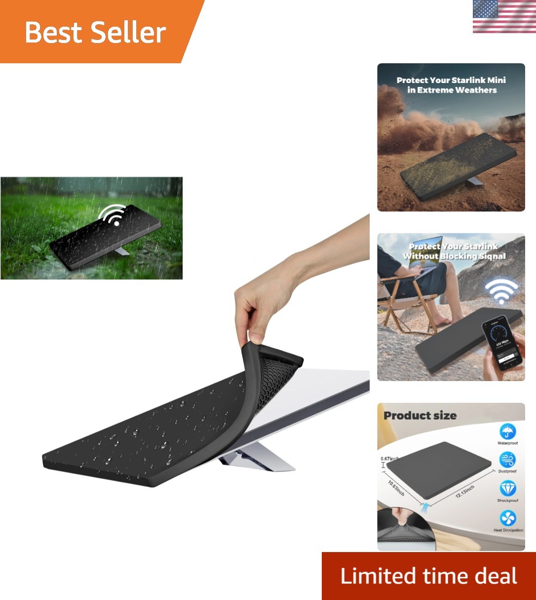 Luxury Starlink Mini Silicone Protective Cover: Weatherproof & Signal-Friendly