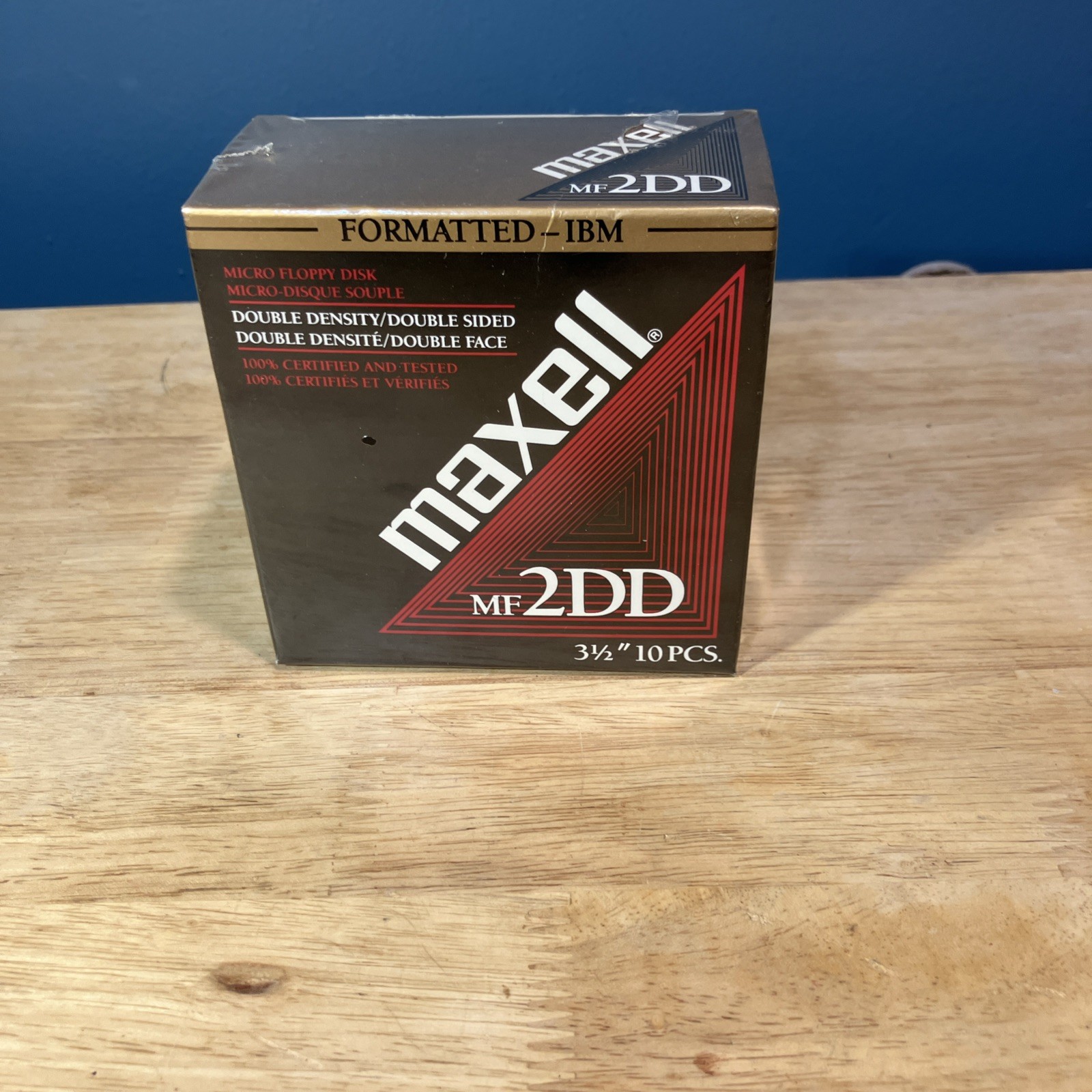 Maxell MF-2DD 3.5” Disks 10 Double Density Formatted IBM & Compatibles SEALED