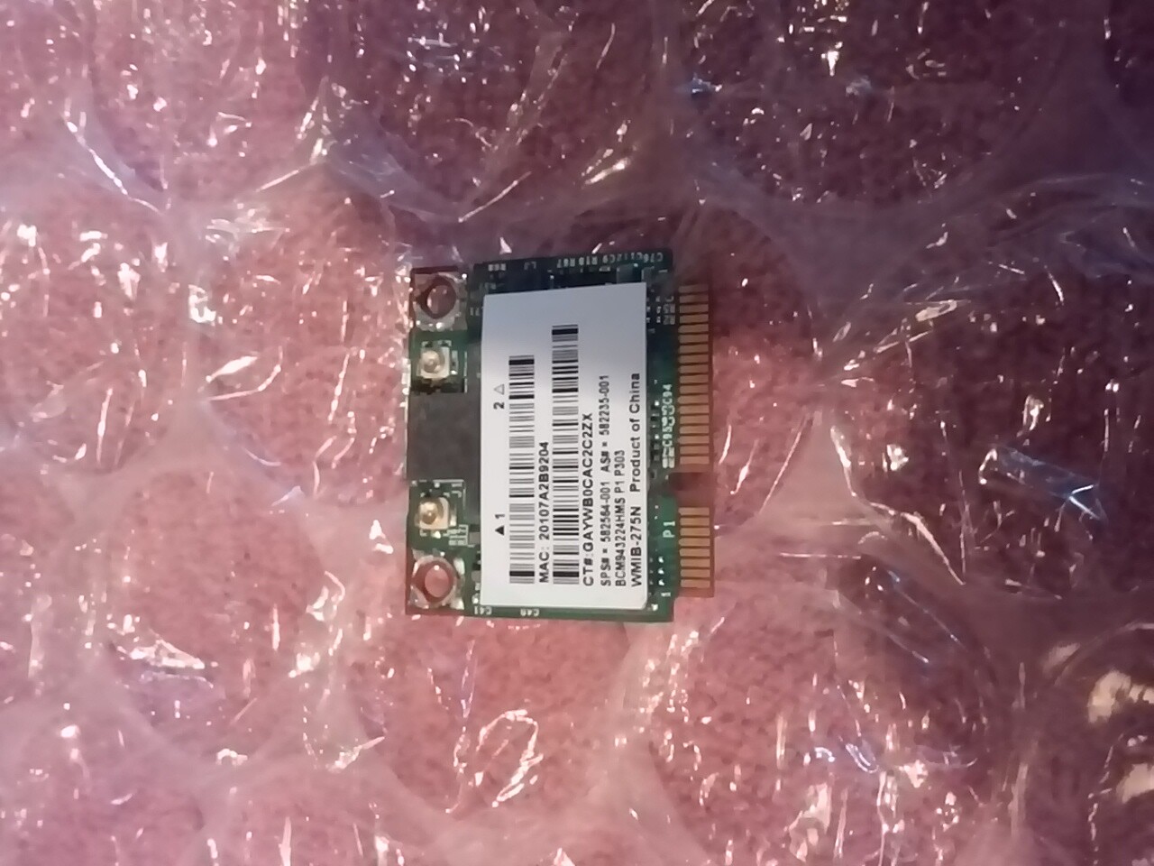 OEM HP 582564-001 802.11a/b/g/n Half PCIE BCM943224HMS WMIB-275N BCM4324  