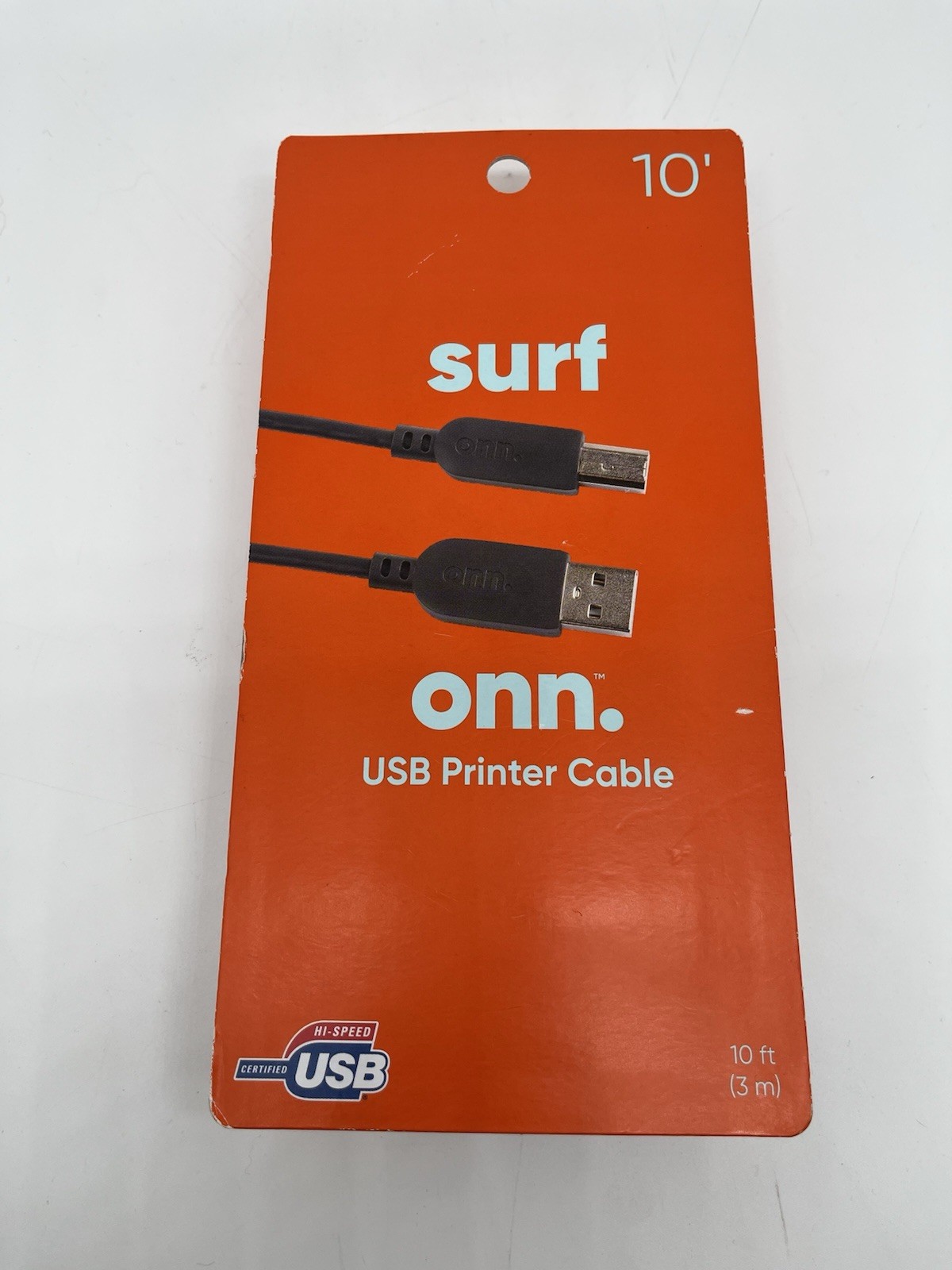 Surf onn. 10 ft USB Printer Cable 10ft or 3m High Speed Certified USB, NIB