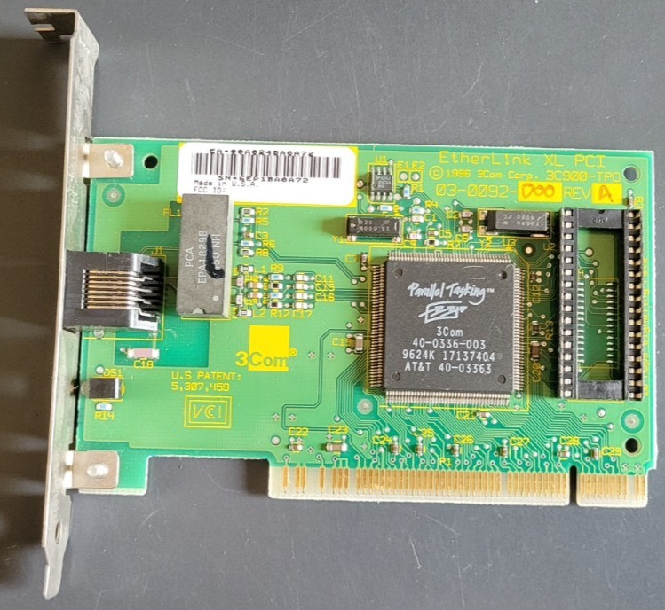 3COM 3C900-TPO FAST ETHERLINK PCI 10mbps ETHERNET NETWORK CARD