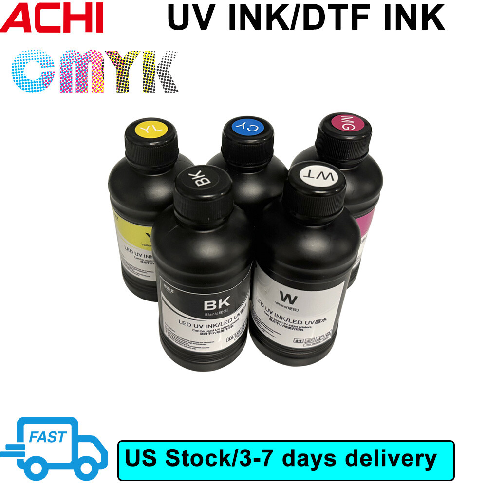 ACHI UV INK & DTF INK Refill For Epson 1390/L800/L1800/XP600/TX800 Printer